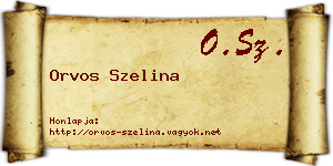 Orvos Szelina névjegykártya